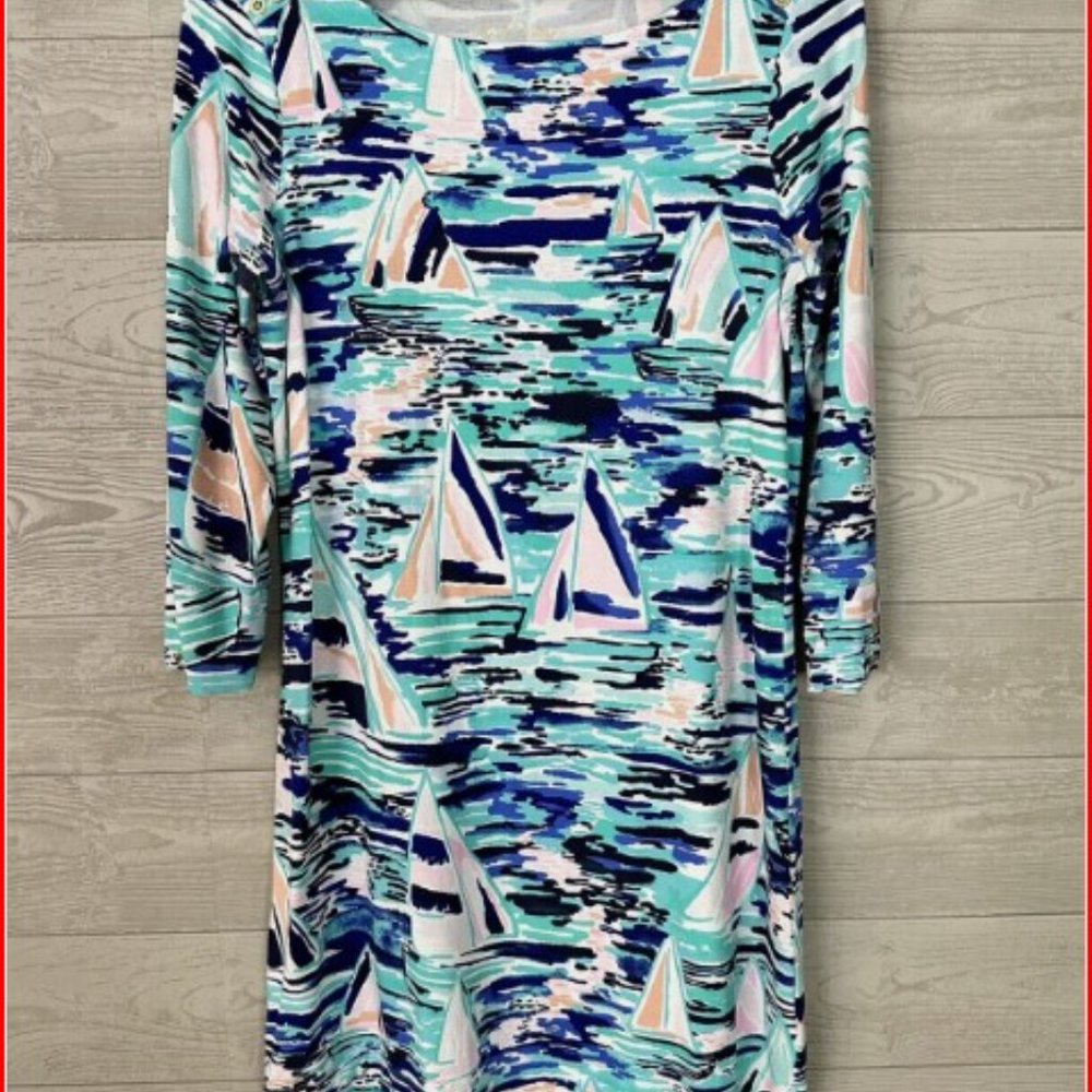 Lilly Pulitzer | UPF 50+ Sophie Dress | L | Pier Pressure | EUC - Picture 7 of 9